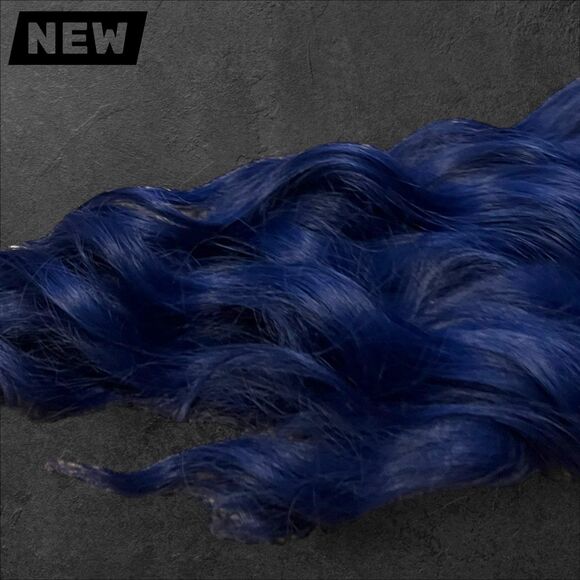 New Long Wavy Synthetic Wig – Deep Navy Blue - Picture 7 of 7